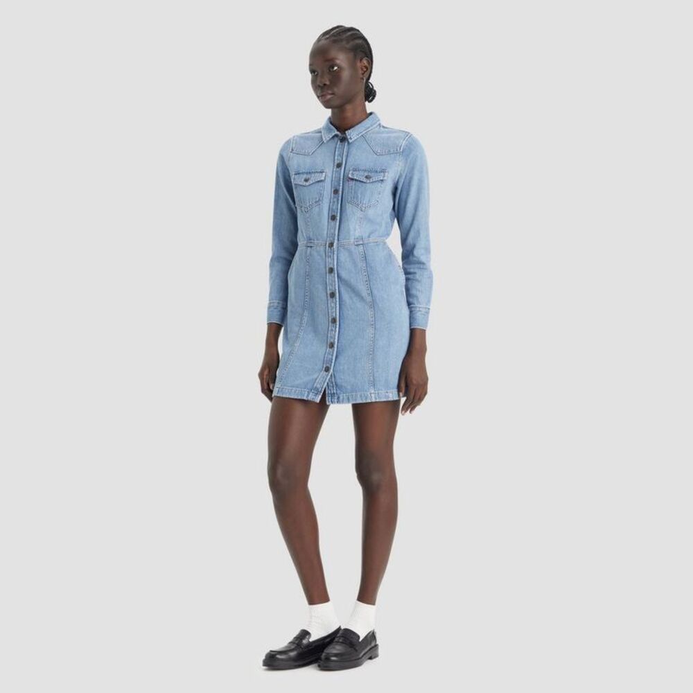 Levi's Women's Long Sleeve Flynn Western Dress - Ringing Bells XS